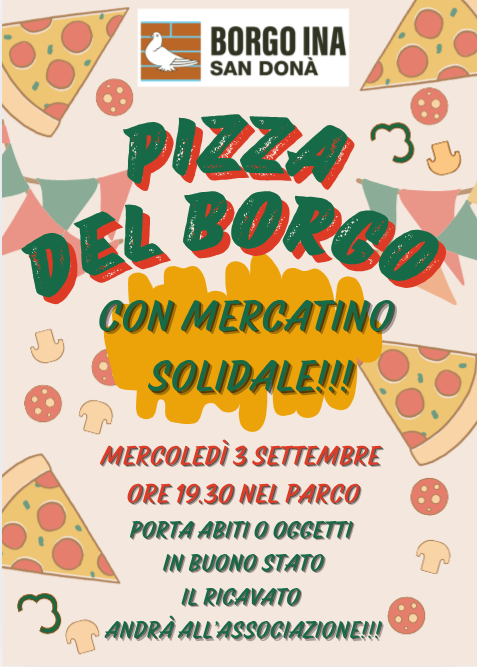 Pizza e... mercatino solidale!